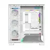 Obudowa PC MODECOM VOLCANO STELLAR PLUS ARGB MIDI 8F BIAŁA — midi tower, ATX, szkło hartowane, podświetlenie ARGB, 8 wentylatorów, GPU do 42 cm