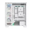 Obudowa PC MODECOM VOLCANO STELLAR PLUS ARGB MIDI 8F BIAŁA — midi tower, ATX, szkło hartowane, podświetlenie ARGB, 8 wentylatorów, GPU do 42 cm