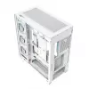 Obudowa PC MODECOM VOLCANO STELLAR PLUS ARGB MIDI 8F BIAŁA — midi tower, ATX, szkło hartowane, podświetlenie ARGB, 8 wentylatorów, GPU do 42 cm
