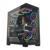 Obudowa PC mid-tower MODECOM VOLCANO STELLAR PLUS ARGB MIDI, 5 wentylatorów z przodu, hartowane szkło, USB-C
