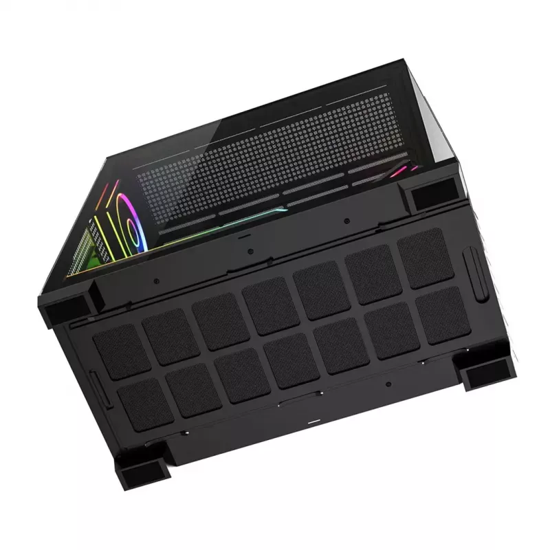 Obudowa PC mid-tower MODECOM VOLCANO STELLAR PLUS ARGB MIDI, 5 wentylatorów z przodu, hartowane szkło, USB-C
