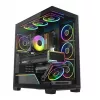 Obudowa PC mid-tower MODECOM VOLCANO STELLAR PLUS ARGB MIDI, 5 wentylatorów z przodu, hartowane szkło, USB-C