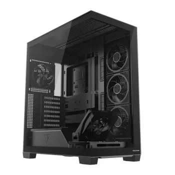 Obudowa PC mid-tower MODECOM VOLCANO STELLAR PLUS ARGB MIDI, 5 wentylatorów z przodu, hartowane szkło, USB-C