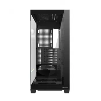 Obudowa PC MODECOM VOLCANO STELLAR PLUS MIDI Czarny — średnia wieża ATX, szkło hartowane, USB-C, obsługa kart graficznych do 420 mm