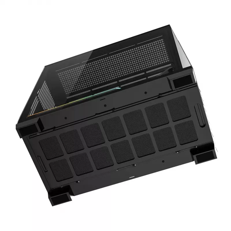 Obudowa PC MODECOM VOLCANO STELLAR PLUS MIDI Czarny — średnia wieża ATX, szkło hartowane, USB-C, obsługa kart graficznych do 420 mm
