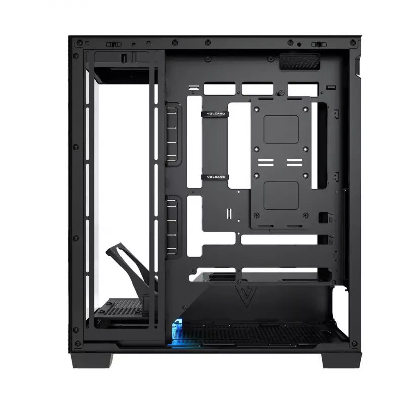 Obudowa PC MODECOM VOLCANO STELLAR PLUS MIDI Czarny — średnia wieża ATX, szkło hartowane, USB-C, obsługa kart graficznych do 420 mm