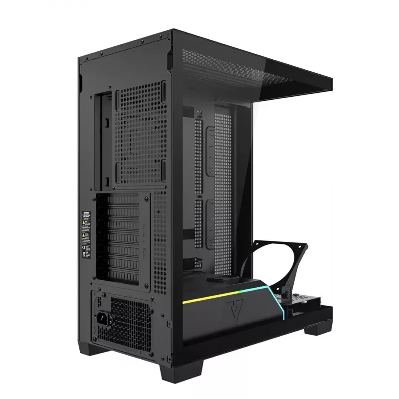 Obudowa PC MODECOM VOLCANO STELLAR PLUS MIDI Czarny — średnia wieża ATX, szkło hartowane, USB-C, obsługa kart graficznych do 420 mm
