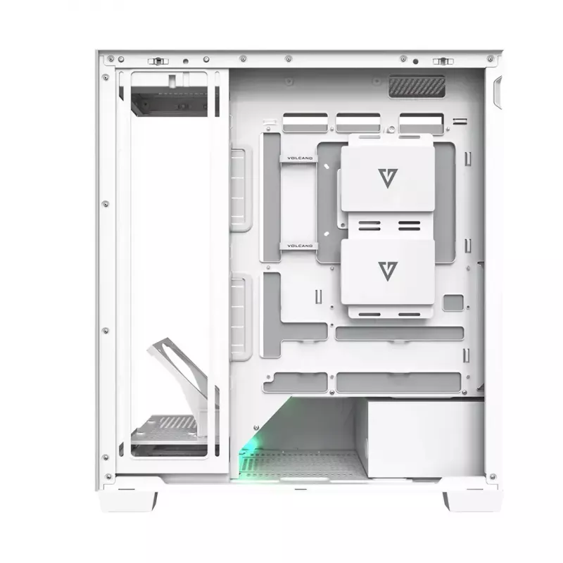 Obudowa PC MODECOM VOLCANO STELLAR PLUS MIDI biały — Midi Tower, microATX, szkło hartowane, USB-C, obsługa GPU 420 mm
