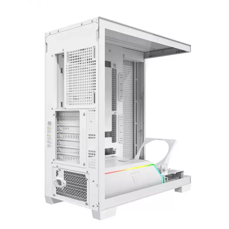 Obudowa PC MODECOM VOLCANO STELLAR PLUS MIDI biały — Midi Tower, microATX, szkło hartowane, USB-C, obsługa GPU 420 mm