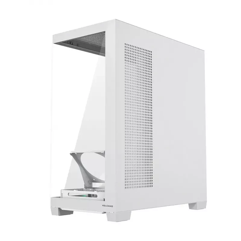 Obudowa PC MODECOM VOLCANO STELLAR PLUS MIDI biały — Midi Tower, microATX, szkło hartowane, USB-C, obsługa GPU 420 mm