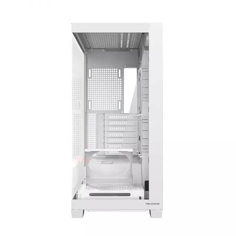 Obudowa PC MODECOM VOLCANO STELLAR PLUS MIDI biały — Midi Tower, microATX, szkło hartowane, USB-C, obsługa GPU 420 mm