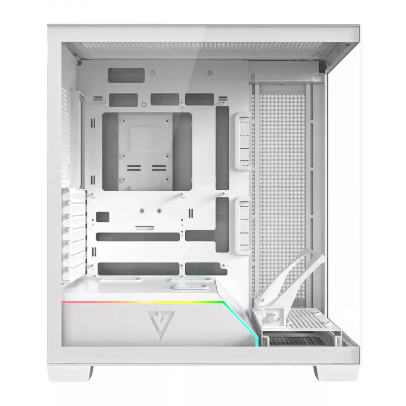 Obudowa PC MODECOM VOLCANO STELLAR PLUS MIDI biały — Midi Tower, microATX, szkło hartowane, USB-C, obsługa GPU 420 mm