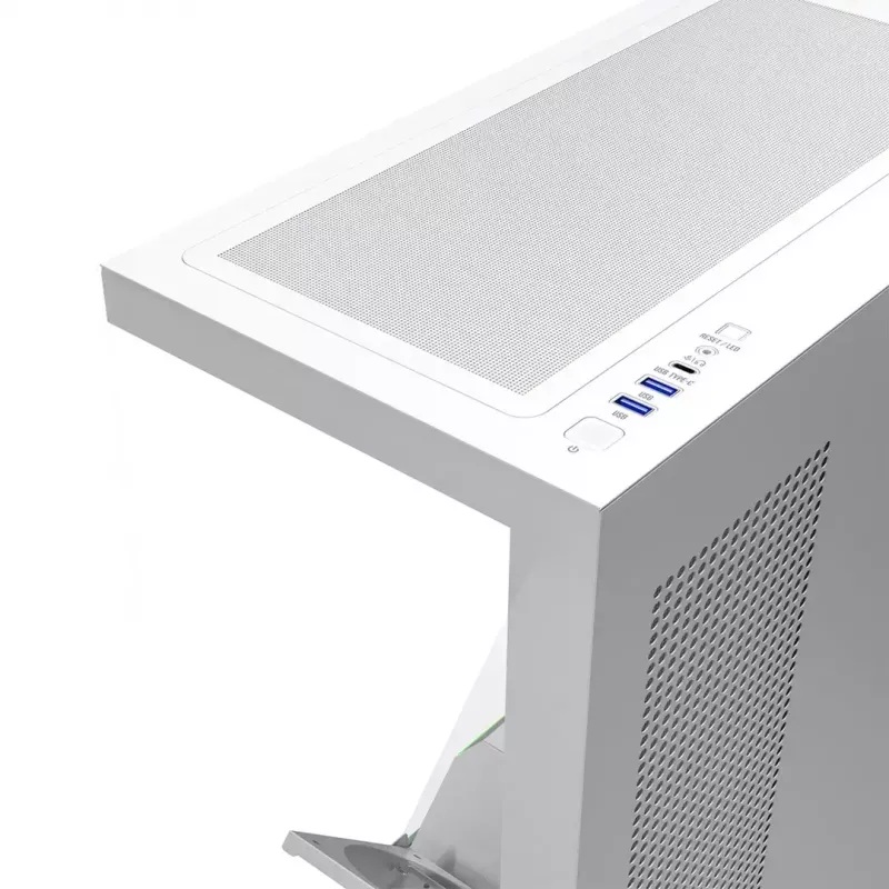 Obudowa PC MODECOM VOLCANO STELLAR PLUS MIDI biały — Midi Tower, microATX, szkło hartowane, USB-C, obsługa GPU 420 mm