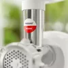 Maszynka do mielenia mięsa SMAPP model 490.81 biały - 2200 W, 1 prędkość, 2,7 kg/min, 3 sitka, biała, nakładka do szatkowania