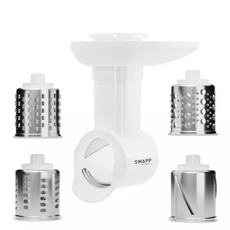 Maszynka do mielenia mięsa SMAPP model 490.81 biały - 2200 W, 1 prędkość, 2,7 kg/min, 3 sitka, biała, nakładka do szatkowania