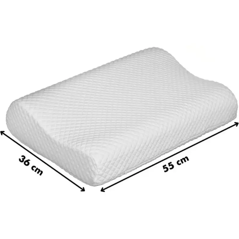 Poduszka ortopedyczna szyjna ActionMed CERVICAL MED PILLOW PO100AM — wypełnienie piankowe, 550×360×120 mm, zdejmowany pokrowiec do prania, biała