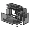 Obudowa PC DeepCool CH260 Micro Tower Czarna — Micro-ATX/Mini-ITX, szkło hartowane, USB-C, maks. GPU 413 mm