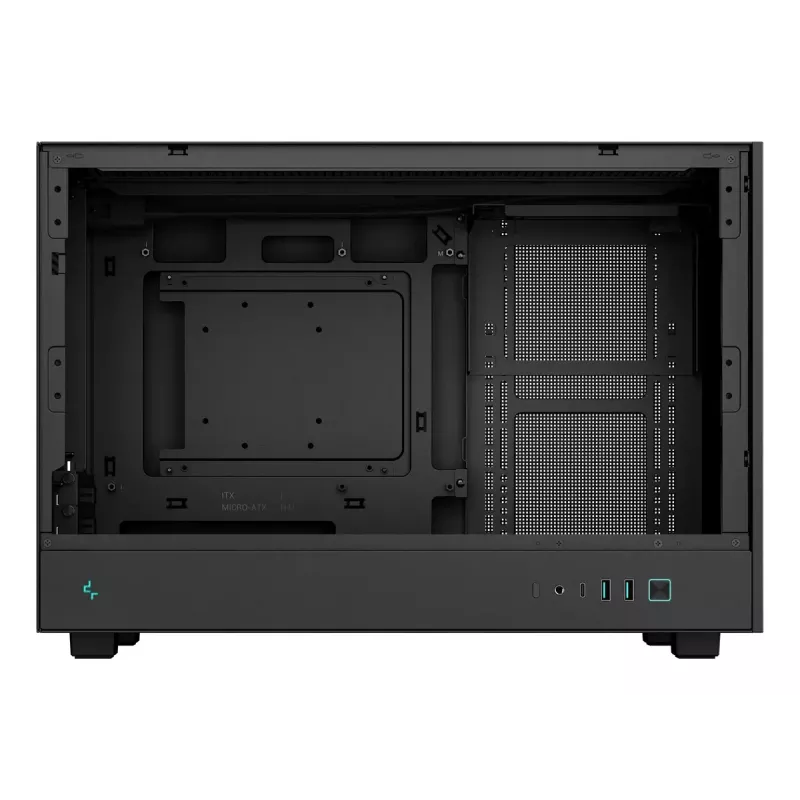 Obudowa PC DeepCool CH260 Micro Tower Czarna — Micro-ATX/Mini-ITX, szkło hartowane, USB-C, maks. GPU 413 mm