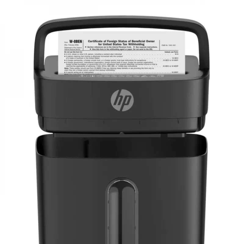 Niszczarka do papieru HP One Shred 6CC Cięcie cząsteczkowe 68 dB Czarny