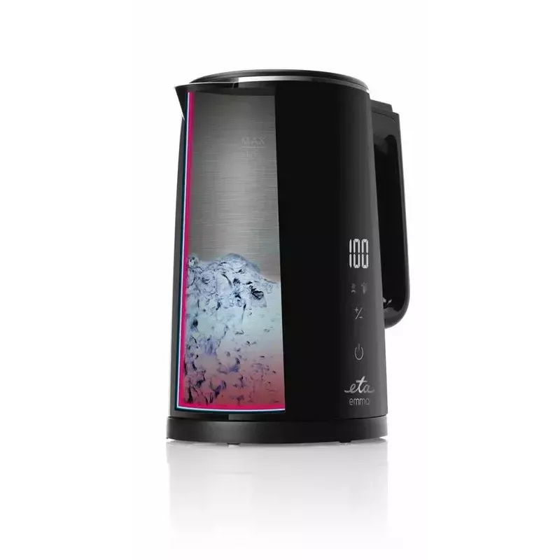 Czajnik elektryczny ETA Emma 1,5 l 2200 W stal nierdzewna, czarny, podstawa 360°