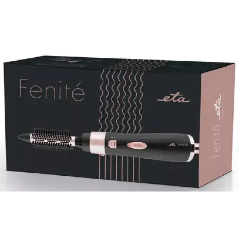 Szczotka gorącego powietrza ETA Fenite Edition, Airflow, 1000 W, ceramiczna lufa, 2 ustawienia temperatury, przewód 1,75 m, czarny/różowy