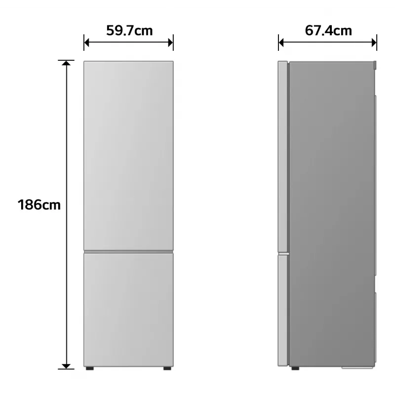 LG GBBSJ10EPY Wolnostojąca 333 L Srebrna