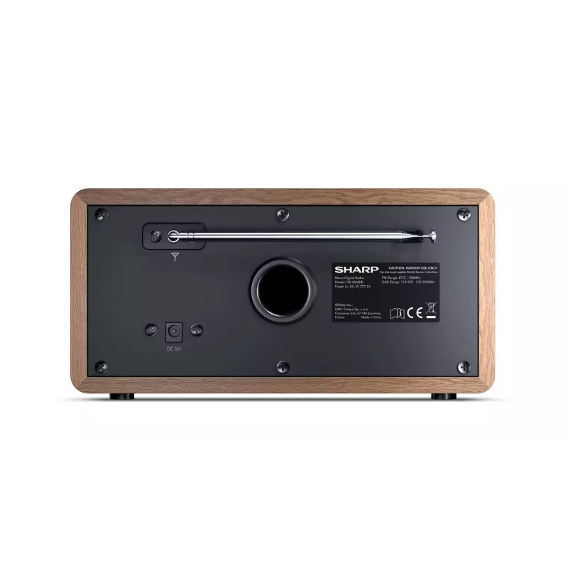 Sharp DR-450 Osobiste cyfrowe radio Brown, stal nierdzewna