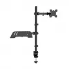Manhattan Desk Mount for Monitors & Laptop Combo (Full Motion), ekrany: 10-27 cali, laptop do 17 cali, montaż zaciskowy, kompatybilność VESA: 75x75 i 100x100 mm, maks. 8 kg, uchwyt