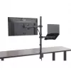 Manhattan Desk Mount for Monitors & Laptop Combo (Full Motion), ekrany: 10-27 cali, laptop do 17 cali, montaż zaciskowy, kompatybilność VESA: 75x75 i 100x100 mm, maks. 8 kg, uchwyt