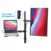 Manhattan Desk Mount for Monitors & Laptop Combo (Full Motion), ekrany: 10-27 cali, laptop do 17 cali, montaż zaciskowy, kompatybilność VESA: 75x75 i 100x100 mm, maks. 8 kg, uchwyt