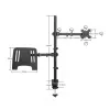 Manhattan Desk Mount for Monitors & Laptop Combo (Full Motion), ekrany: 10-27 cali, laptop do 17 cali, montaż zaciskowy, kompatybilność VESA: 75x75 i 100x100 mm, maks. 8 kg, uchwyt