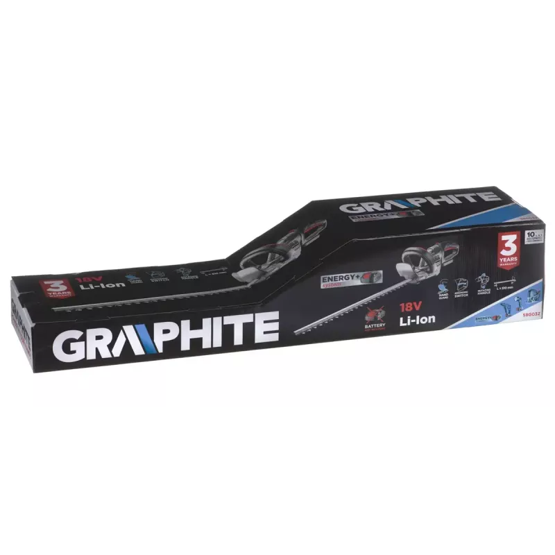 Nożyce akumulatorowe GRAPHITE 58G032, długość cięcia 51 cm, zasilane baterią narzędzie ogrodowe