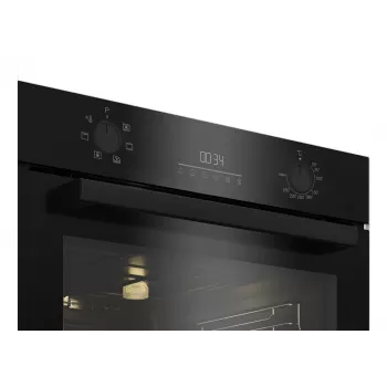 Piekarnik elektryczny do zabudowy BEKO BBIE123001BD — 72 l, 2400 W, wyświetlacz LED, wysuwane pokrętła, samoczyszczenie parowe, czarny