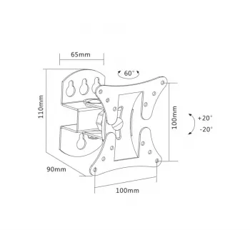 Uchwyt TV Sopar 23114 68,6 cm (27 cali) Srebrny