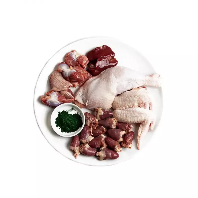 Mokra karma dla kota 3coty Kurczak ze spiruliną dla kociąt i kotek karmiących 80 g, karma pełnoporcjowa, 19% białka, 8% tłuszczu