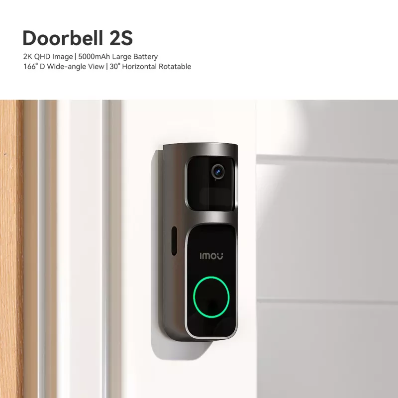 Imou Doorbell 2S Kit Czarny 3 MP Bezprzewodowy Montaż na ścianę