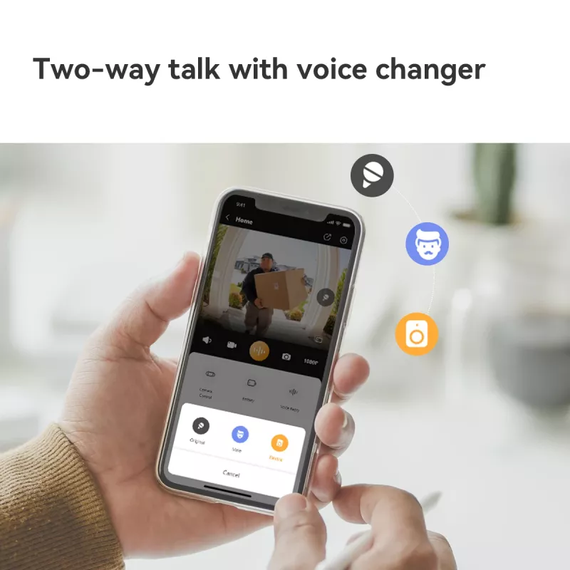 Imou Doorbell 2S Kit Czarny 3 MP Bezprzewodowy Montaż na ścianę