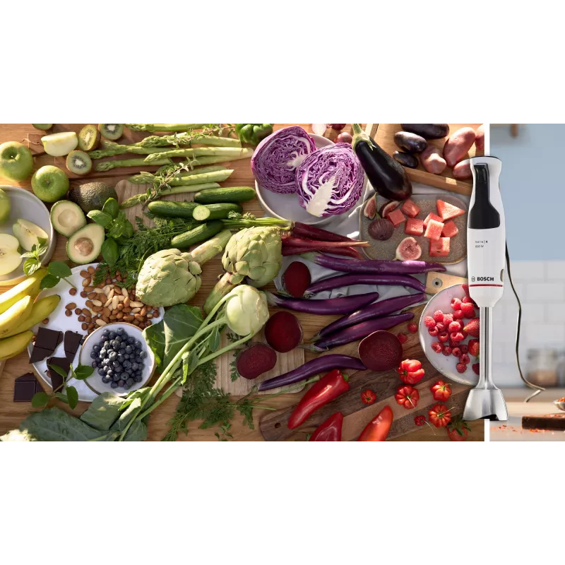 Bosch Serie 4 MSM4W210 blender 0,6 l Blender ręczny 600 W Czarny, Biały