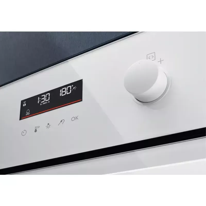 Piekarnik do zabudowy Electrolux EOD6F77WV, 72 L, elektryczny, biały, A+ energia, czyszczenie katalityczne, prowadnice teleskopowe, Wi‑Fi