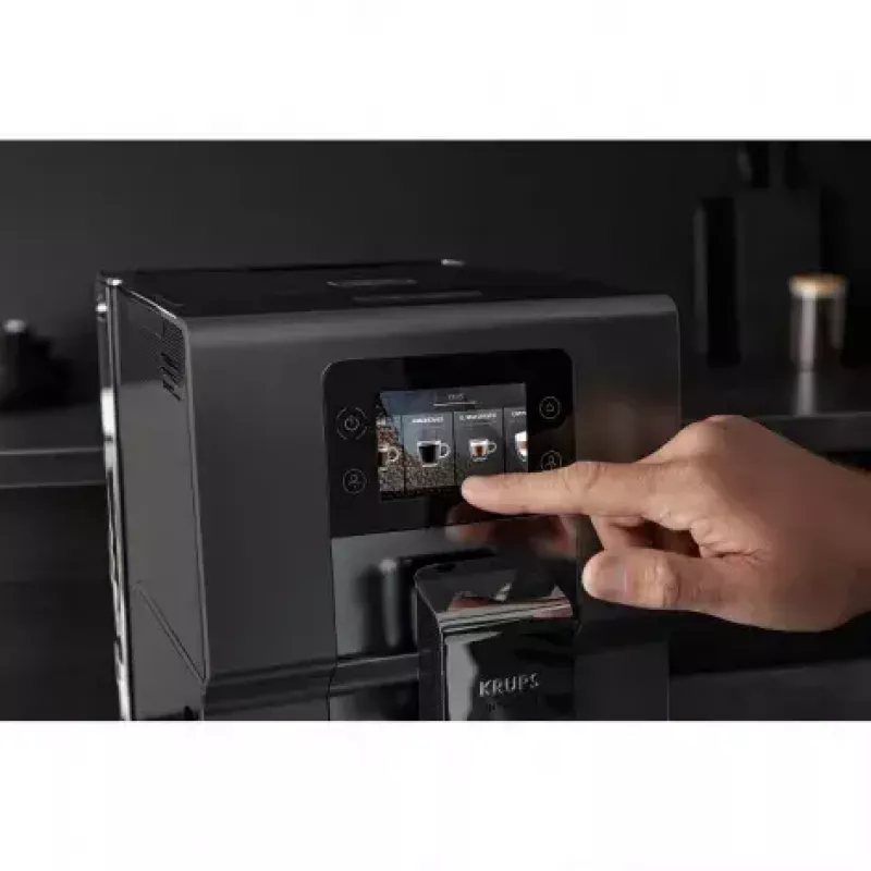 Ekspres do kawy KRUPS EA875U, zbiornik na wodę 3 l, pojemnik na ziarna 250 g, Thermoblock, 1450 W