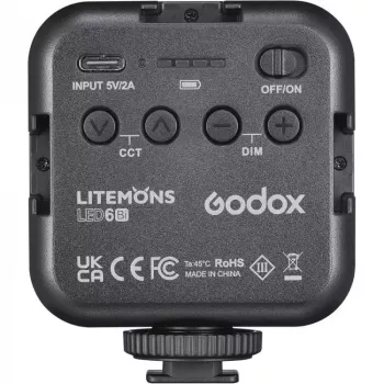 Lampa błyskowa do kamery Godox LED6BI Czarny 6500K Bateria 10h