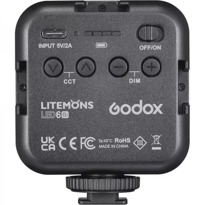 Lampa błyskowa do kamery Godox LED6BI Czarny 6500K Bateria 10h