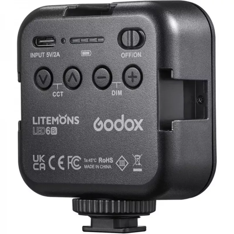 Lampa błyskowa do kamery Godox LED6BI Czarny 6500K Bateria 10h