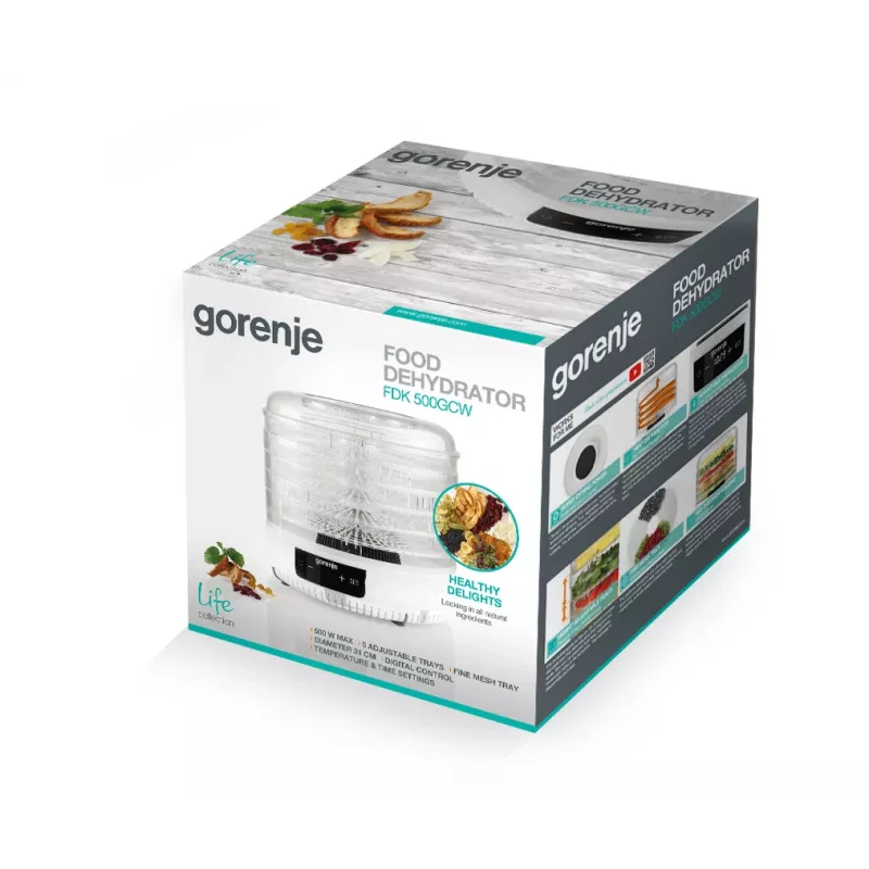 Gorenje FDK500GCW suszarka do żywności Biała 500 W