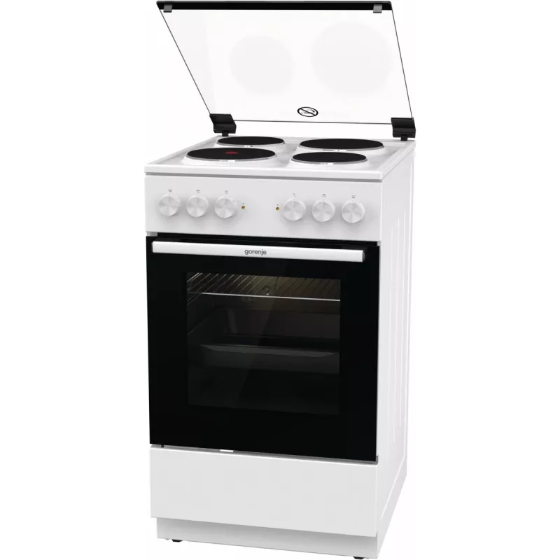 Gorenje GE5A21WH Kuchenka Wolnostojąca kuchenka Elektryczna Płyta żeliwna Biały