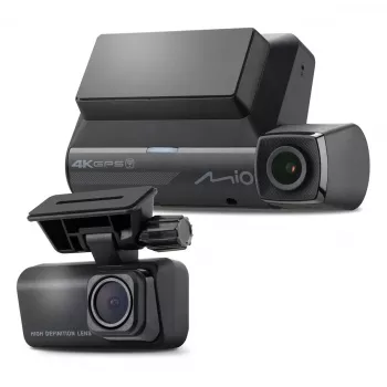 Dash cam MIO MiVue 956WD z GPS i Wi‑Fi, uchwyt na przednią szybę do nagrywania widoku z przodu