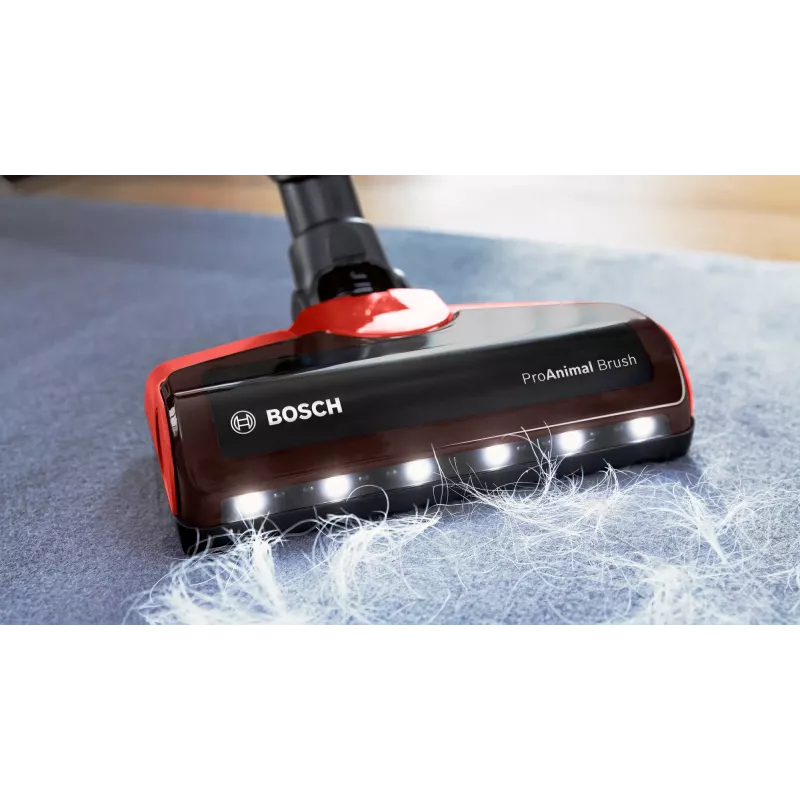 Bosch BCS711PET odkurzacz bezprzewodowy/szczotka elektryczna Akumulatorowy Na sucho Bezworkowy 0,3 l Czarny, Czerwony 3 Ah