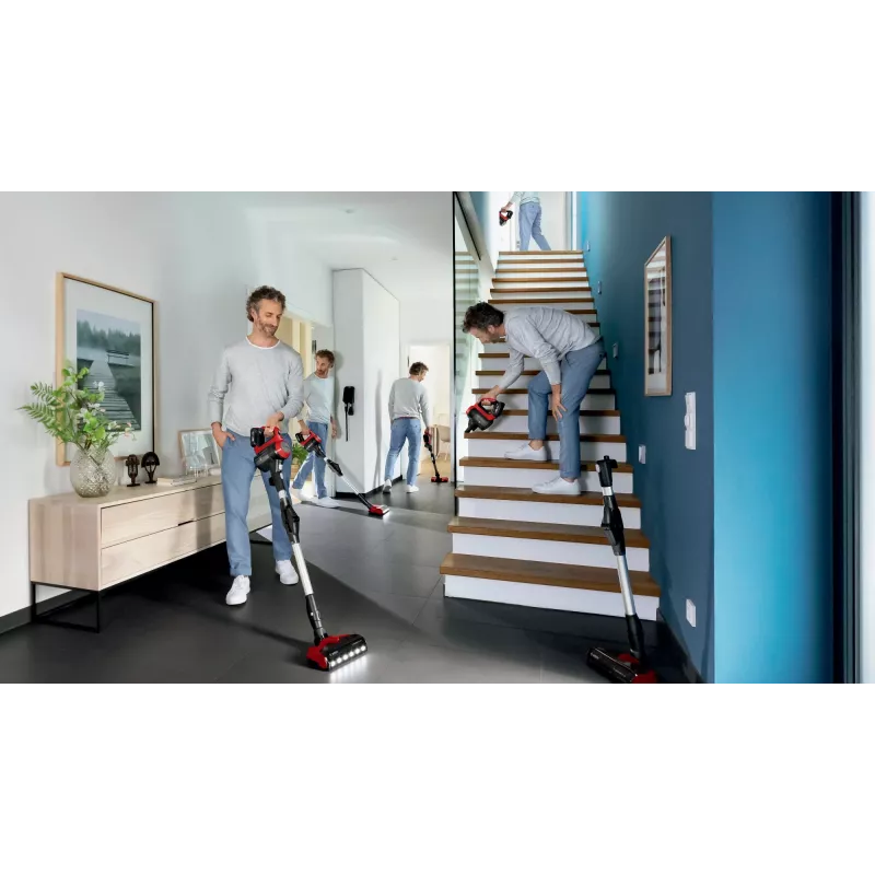 Bosch BCS711PET odkurzacz bezprzewodowy/szczotka elektryczna Akumulatorowy Na sucho Bezworkowy 0,3 l Czarny, Czerwony 3 Ah