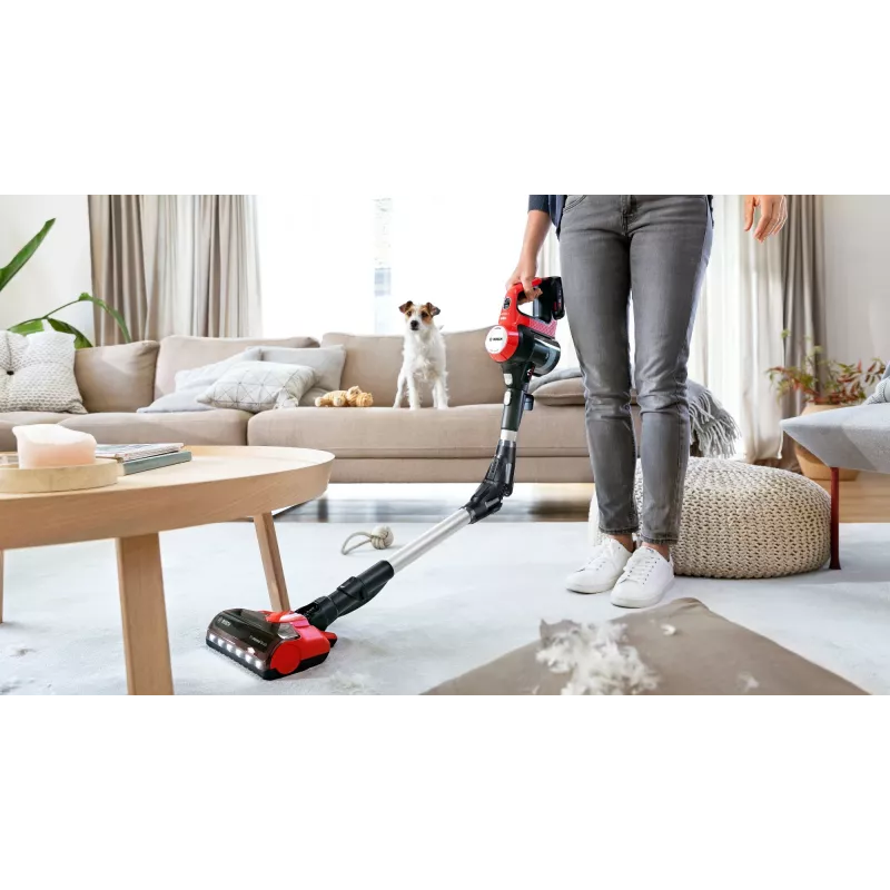 Bosch BCS711PET odkurzacz bezprzewodowy/szczotka elektryczna Akumulatorowy Na sucho Bezworkowy 0,3 l Czarny, Czerwony 3 Ah