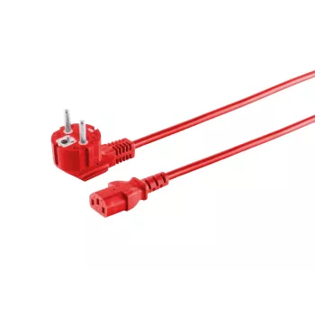 Microconnect MC-SCHUANGC13180R kabel zasilający Czerwony 1,8 m Wtyczka zasilająca typu E+F C13 coupler